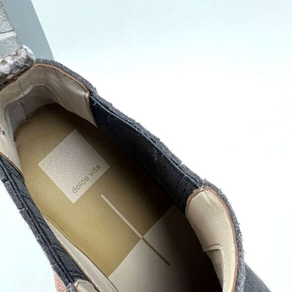 Wilson Sneaker Bootie Dolce Vita Hidden Wedge Slip-On Charcoal Suede Size 8.5M - Picture 9 of 10